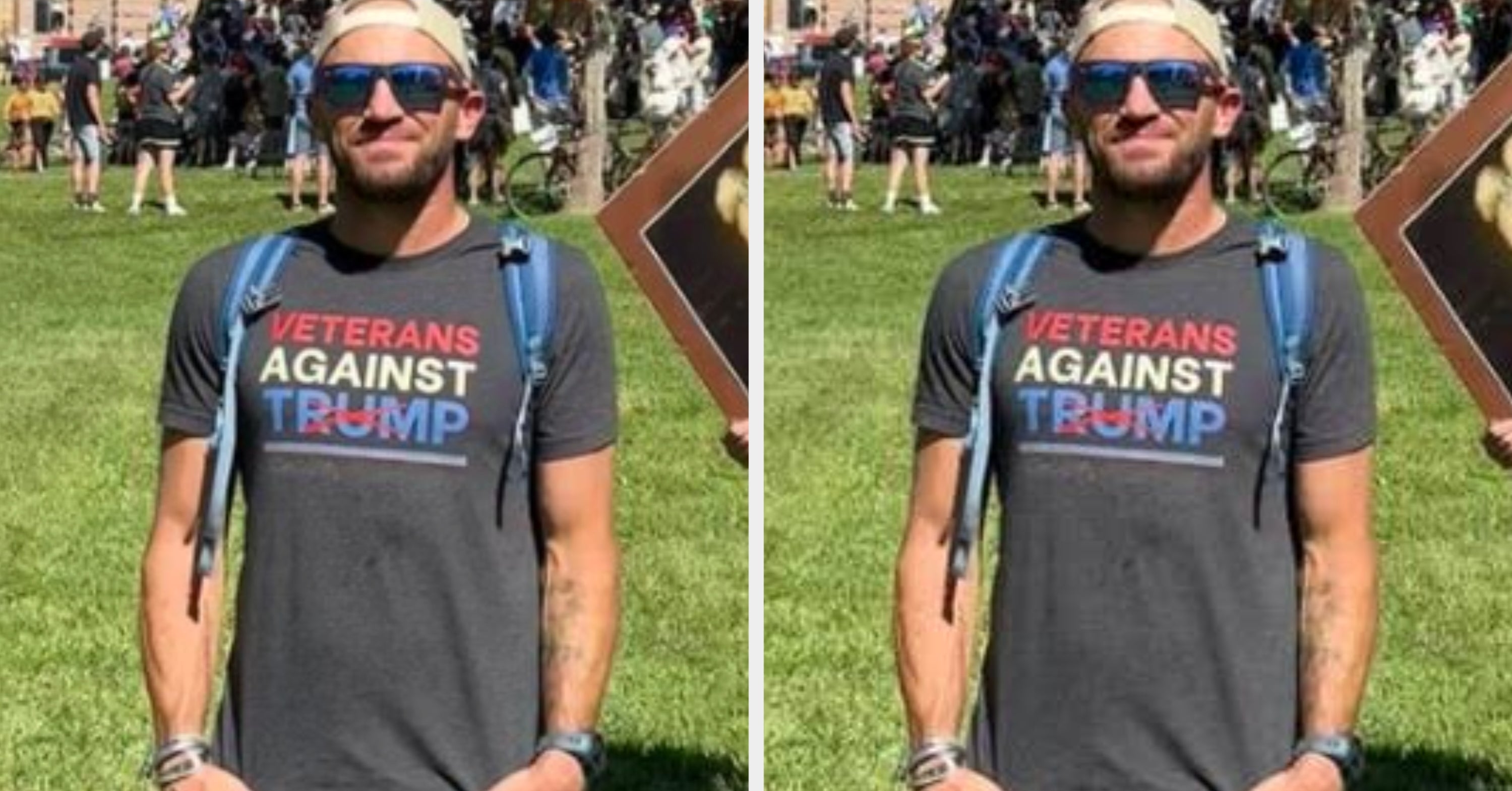 I Saw A Cop Looking At My 'Veterans Against Trump' T-Shirt. Then He Started Walking My Way.