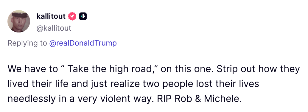 Tweet svar til @realDonaldTrump, og oppfordrer andre til å 