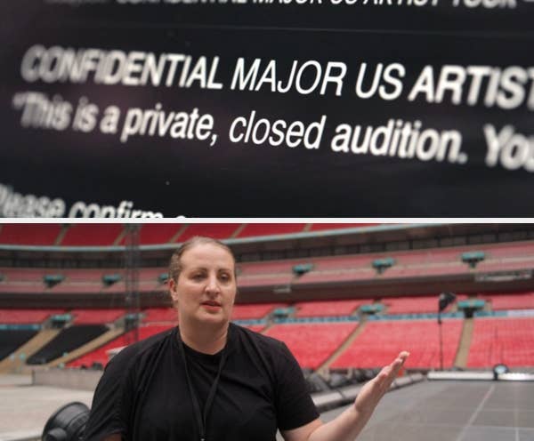 Text reads: "Confidential Major US Artist" and "This is a private, closed audition."