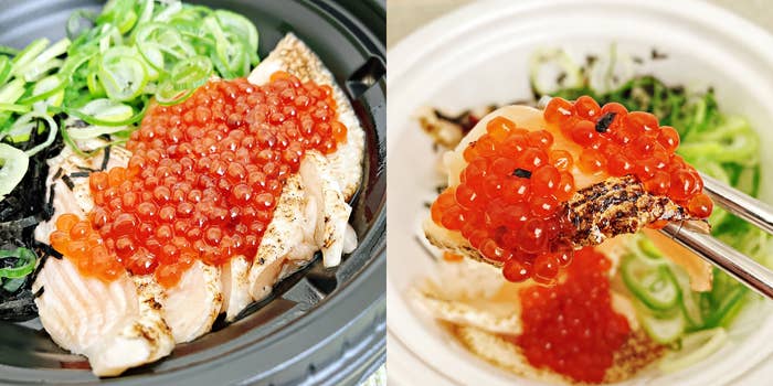 金襴手 絢爛豪華 三ツ丼 イクラものせた 豪華ヒラメのヅケ丼｜はぴぽ｜青森のいいとこを探して