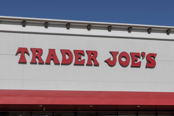 Trader Joe's store exterior with red logo and awning