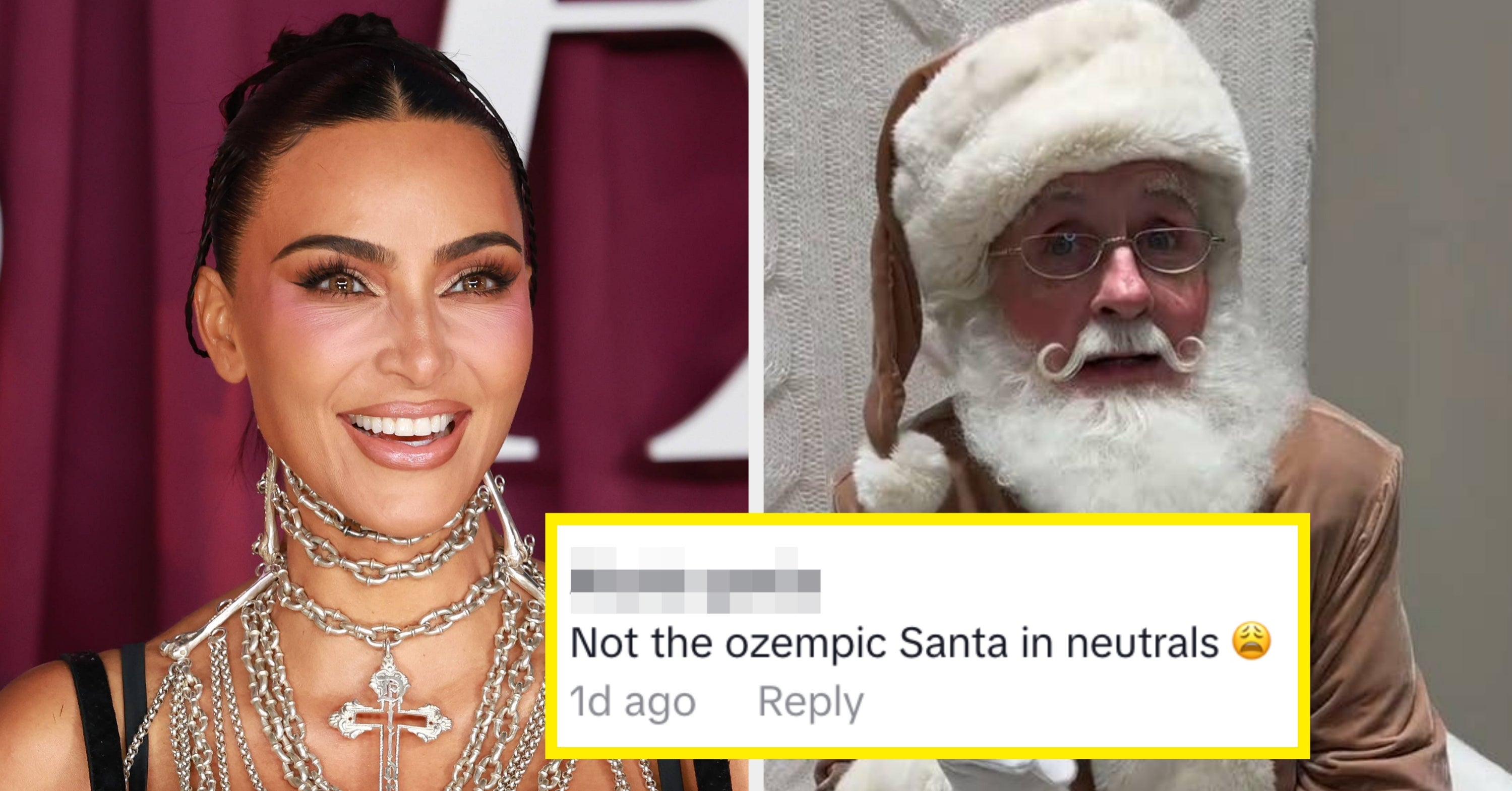 People Are Hilariously Dragging Kim Kardashian’s Beige “Ozempic Santa” For Skims, And This Pretty Much Sums Up 2025