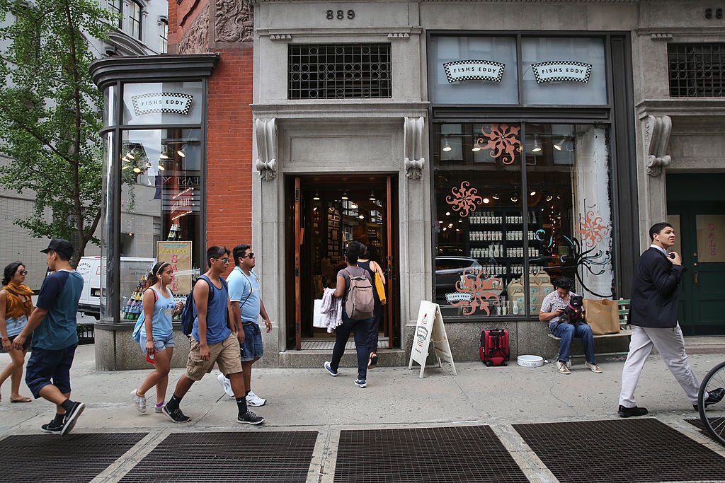 Customers participate Fishs Eddy, a well-known housewares store connected Broadway and 19th St. successful Manhattan connected July 29, 2014