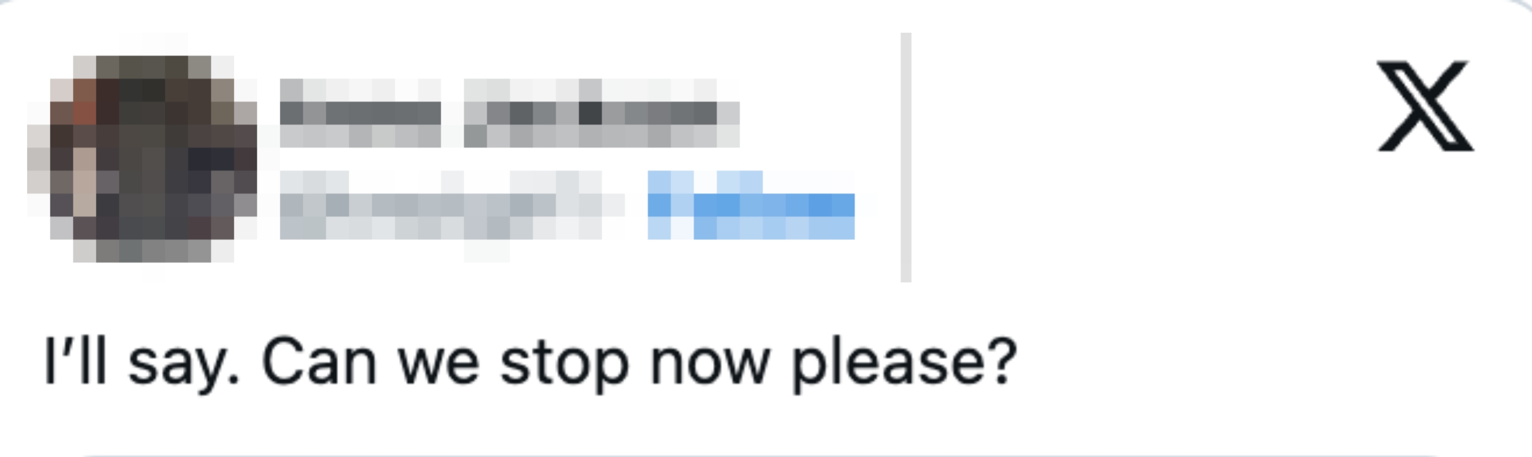 Tweet by Anne Jackson asking, "Can we halt  present  please?"