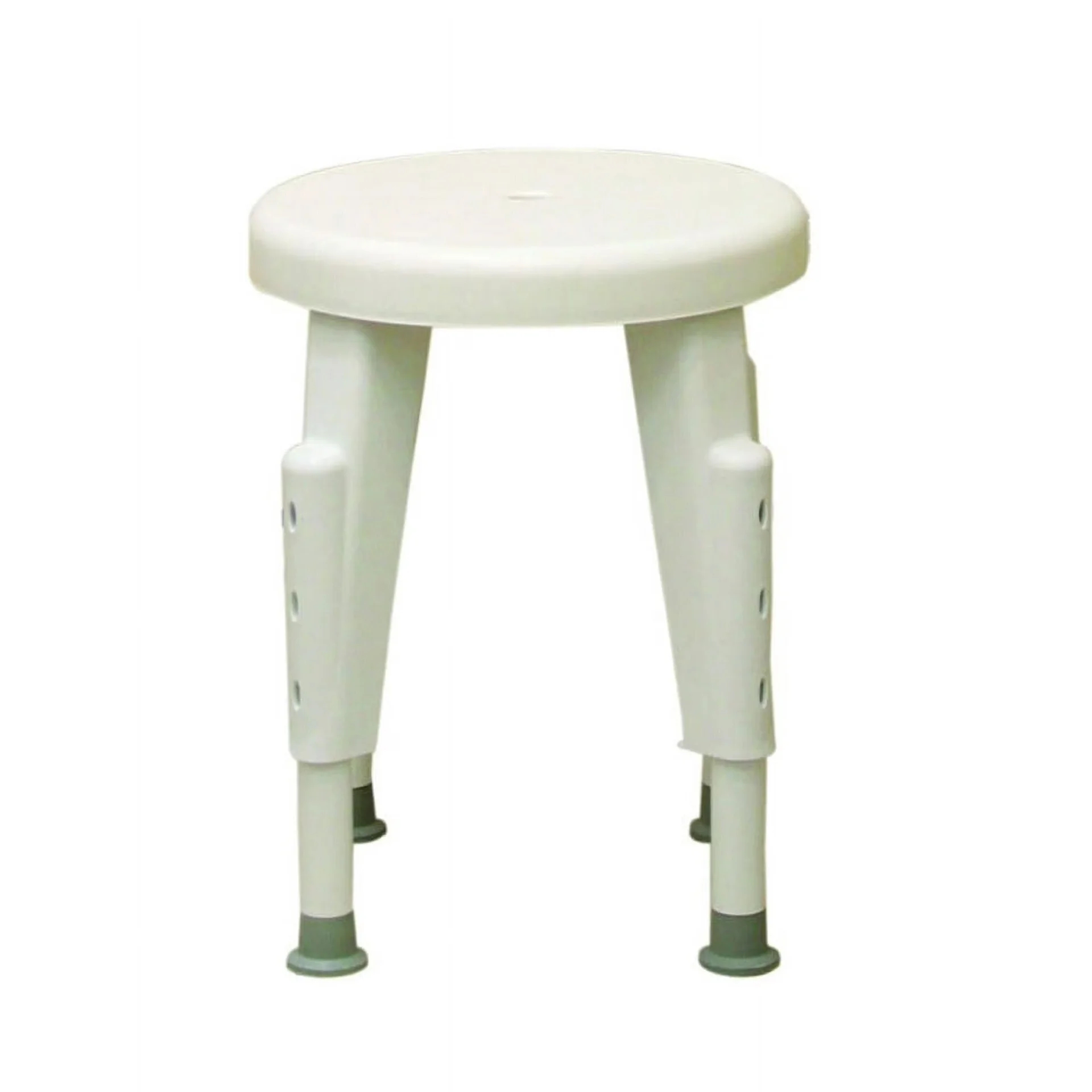 Adjustable, minimalist ablution stool with rubber-tipped legs for stability