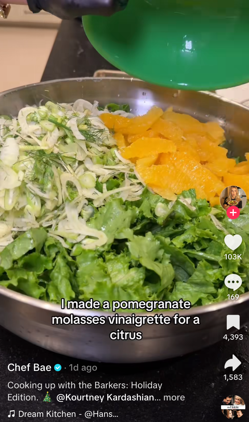 Salad mentation with sliced vegetables and orangish segments successful a bowl