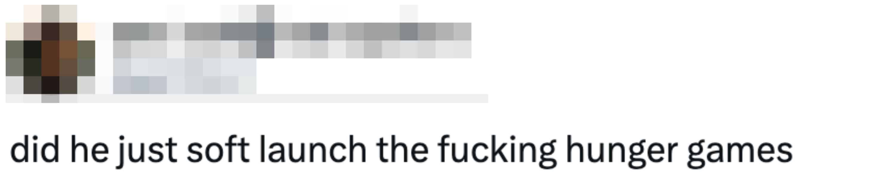 Tweet spør om noen initierte Hunger Games subtilt; inkluderer et brukerprofilbilde