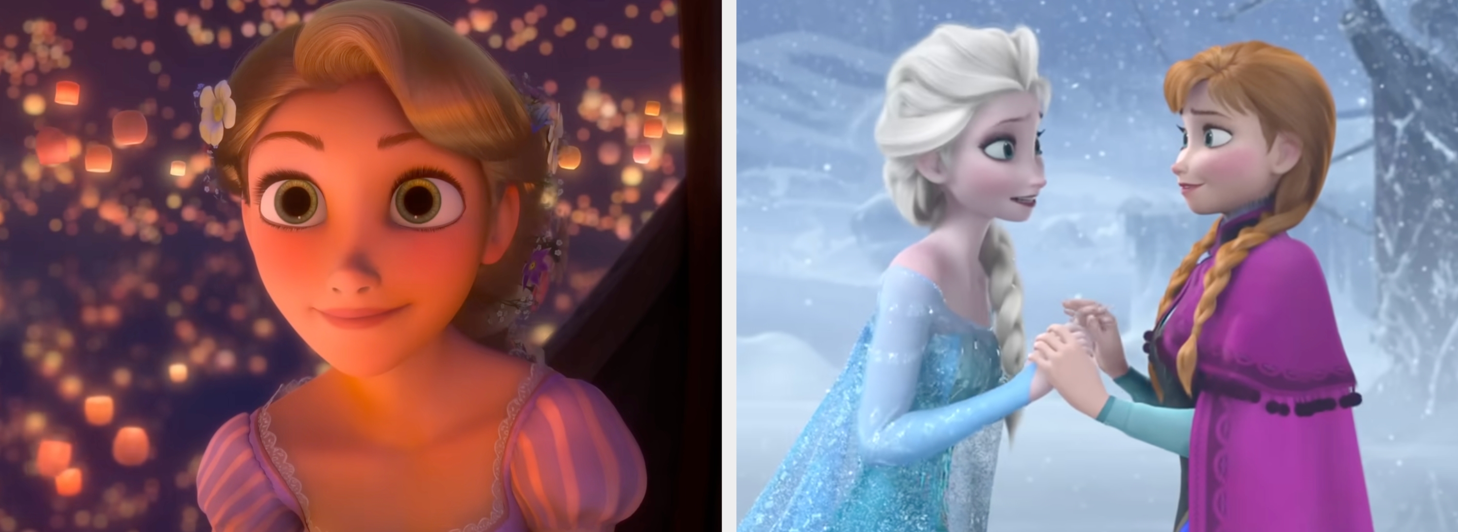 Animated quality  with wide   eyes and flowers successful  hairsbreadth  gazes astatine  floating lanterns astatine  night, creating a magical atmosphere