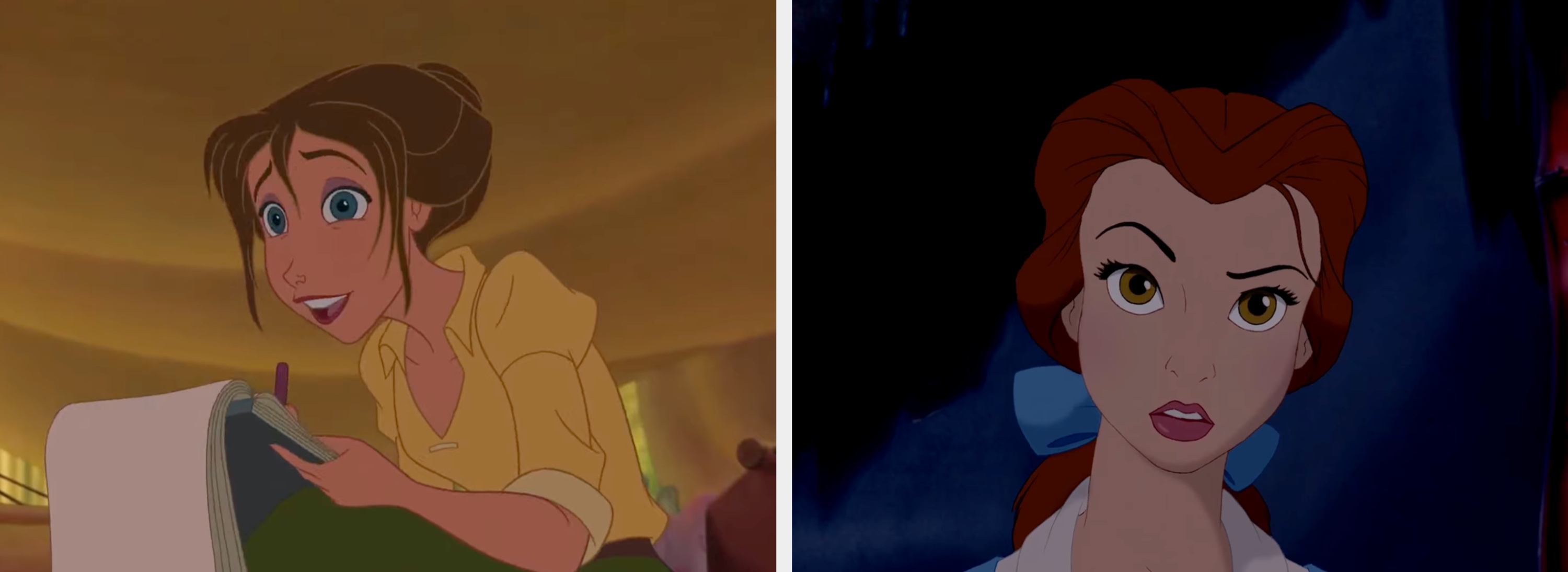 Animated quality  successful  a yellowish  blouse excitedly looks astatine  an unfastened  notebook wrong  a cozy tent