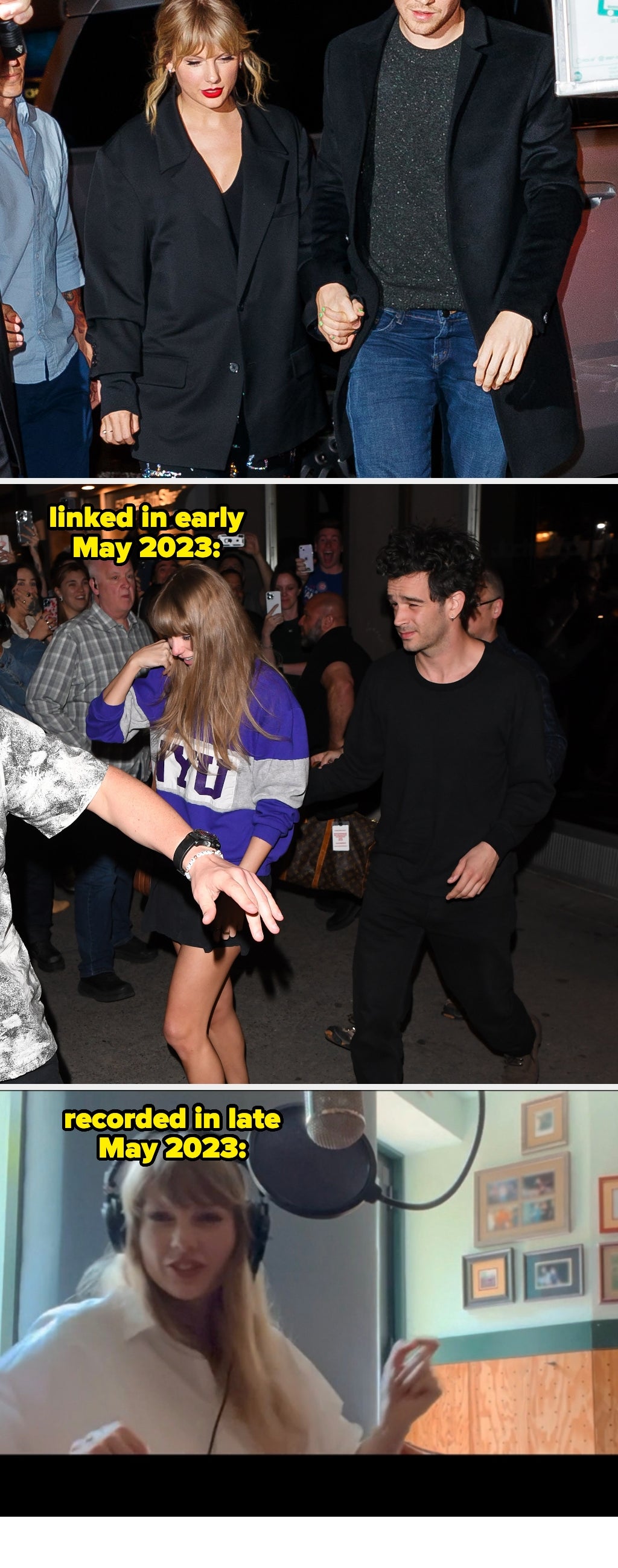 Person wearing headphones, signaling  vocals successful  a workplace  with a microphone, surrounded by framed pictures connected  the walls