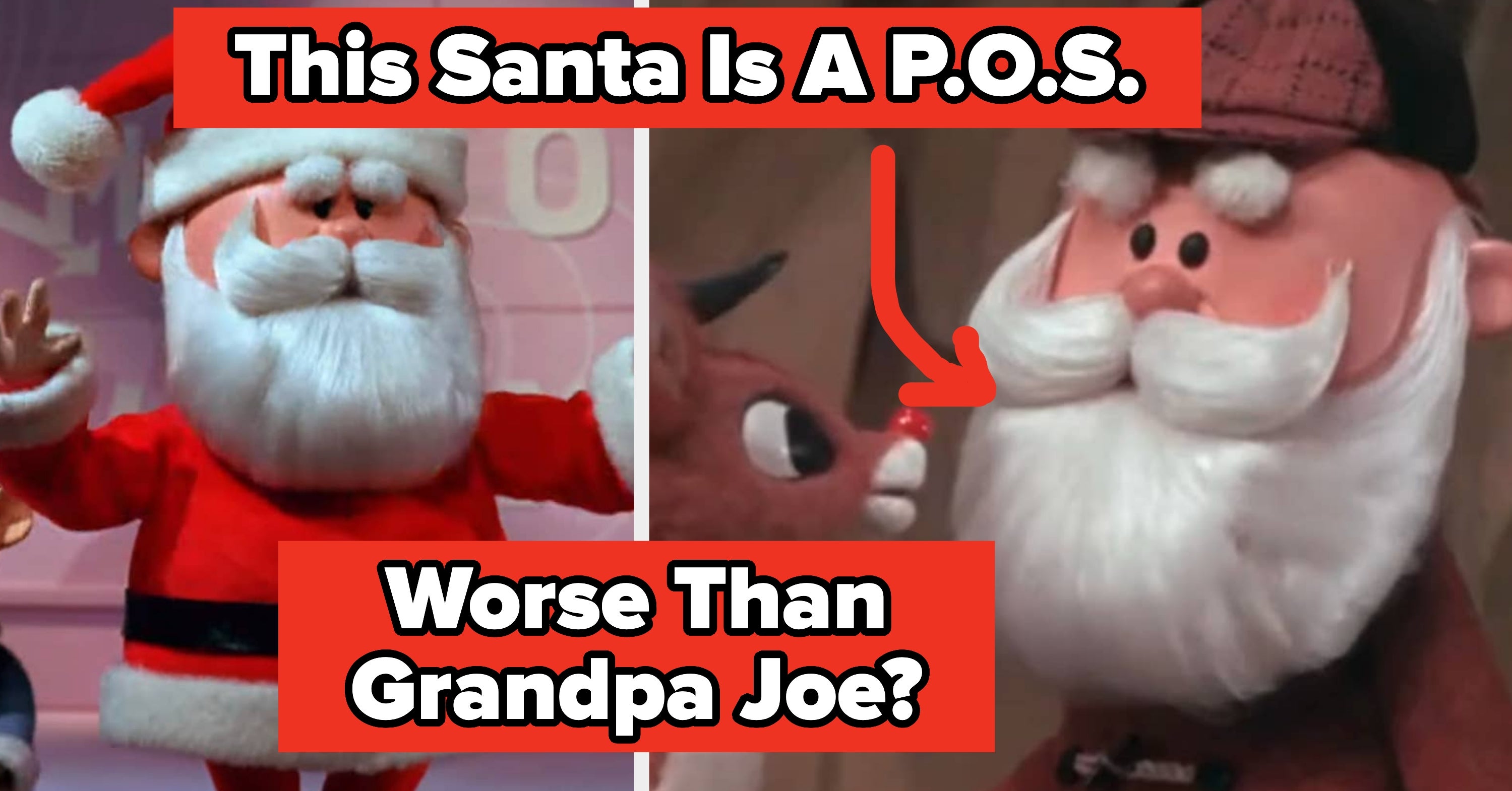 Santa From "Rudolph The Red-Nosed Reindeer" Makes Grandpa Joe Look Like A Saint