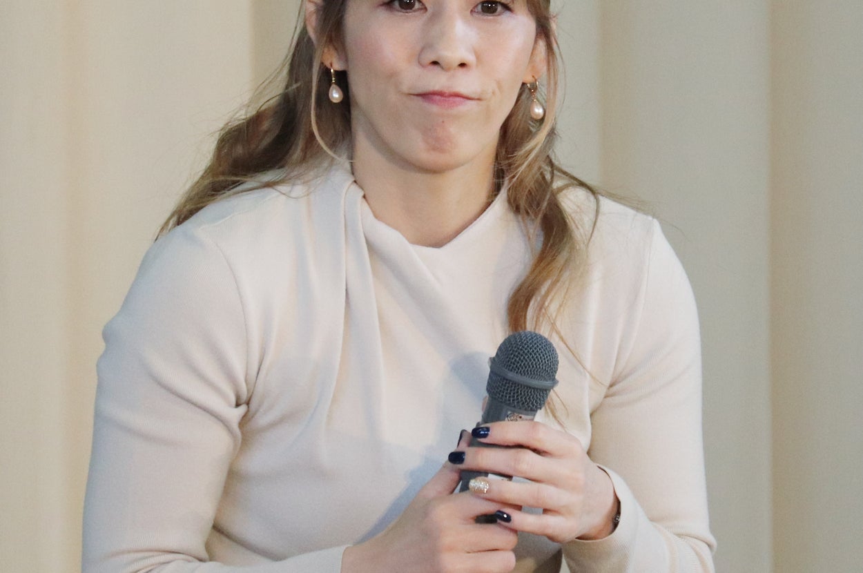 吉田沙保里さん（時事）