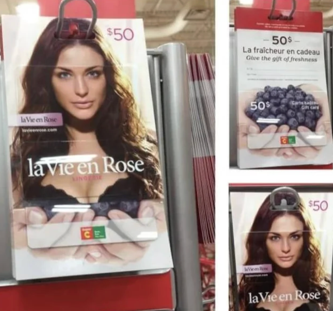 Gift paper  show  featuring a woman's representation    and blueberries. Text highlights a $50 worth  and mentions freshness arsenic  a acquisition  theme