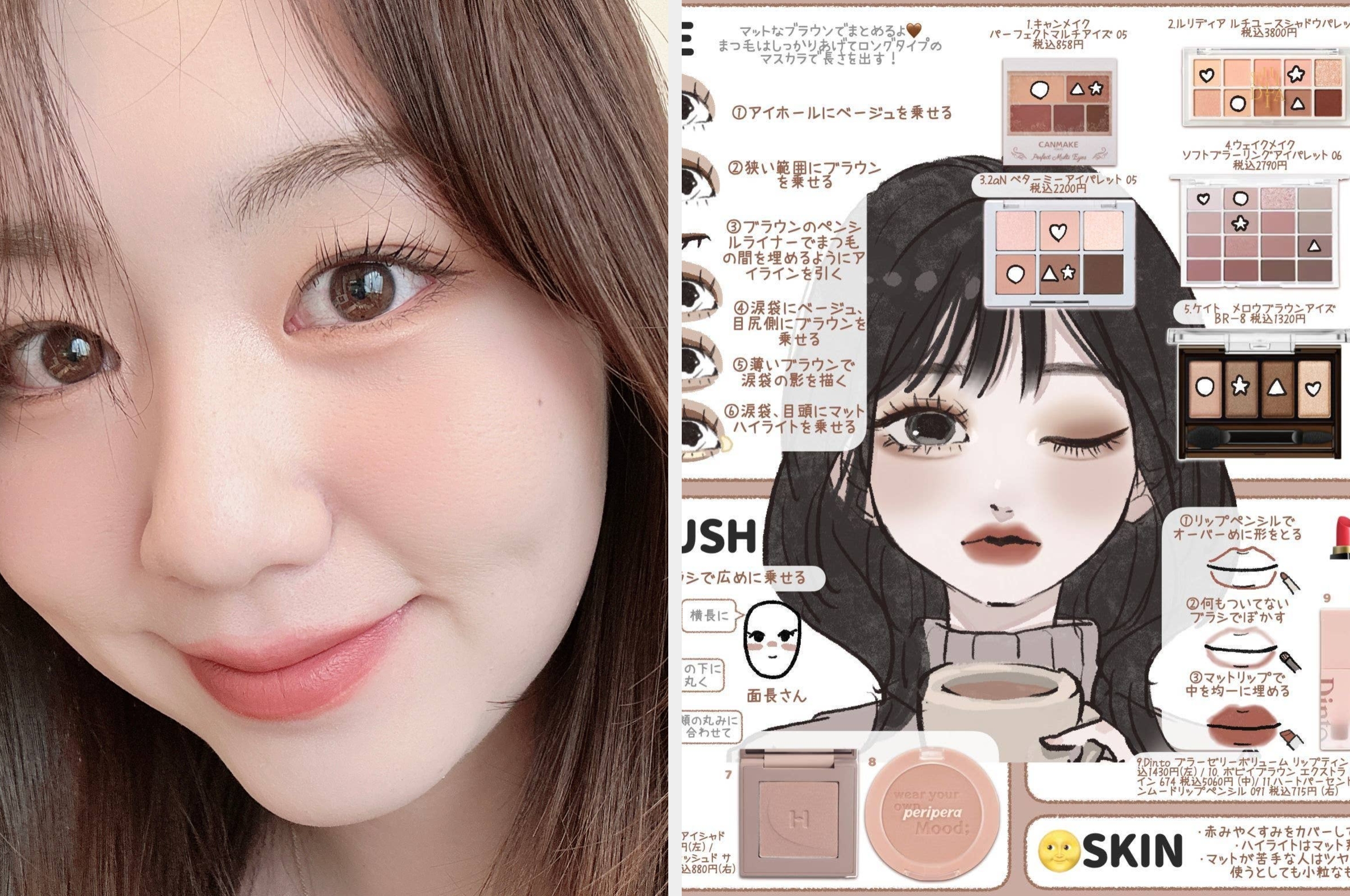 アイシャドウパレットとアイライナーが並べられた画像。