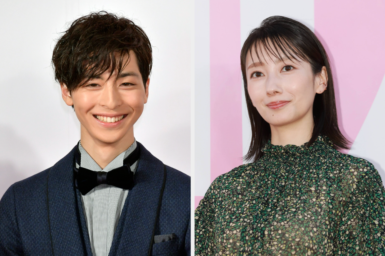 高杉真宙さん（時事通信フォト）／波瑠さん（時事）