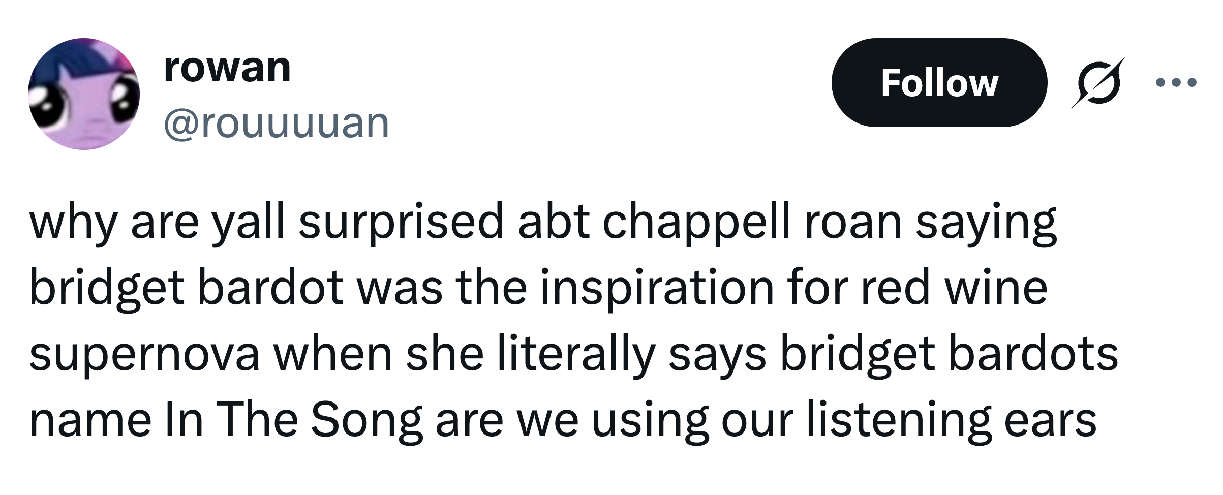 Tweet spørrende overraskelse om Chappell Roans inspirasjon for 