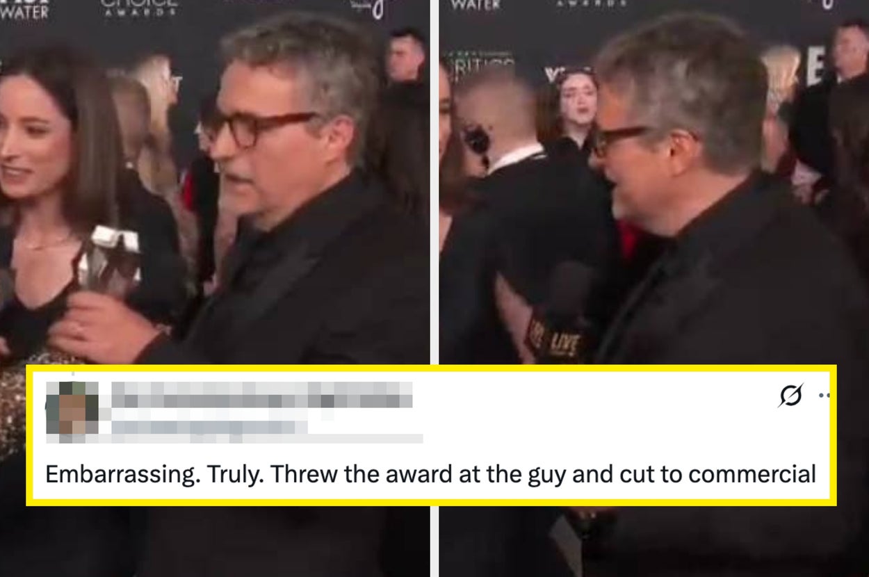People Are Calling Out The “Insulting” Way That This Major Award Was Presented On The Critics' Choice Red Carpet, And This Whole Interaction Is Painful To Watch