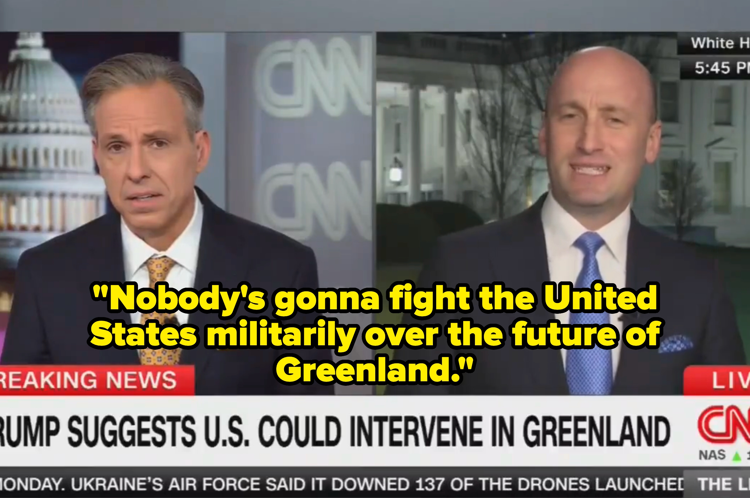  "Nobody's gonna fight the United States militarily over the future of Greenland."