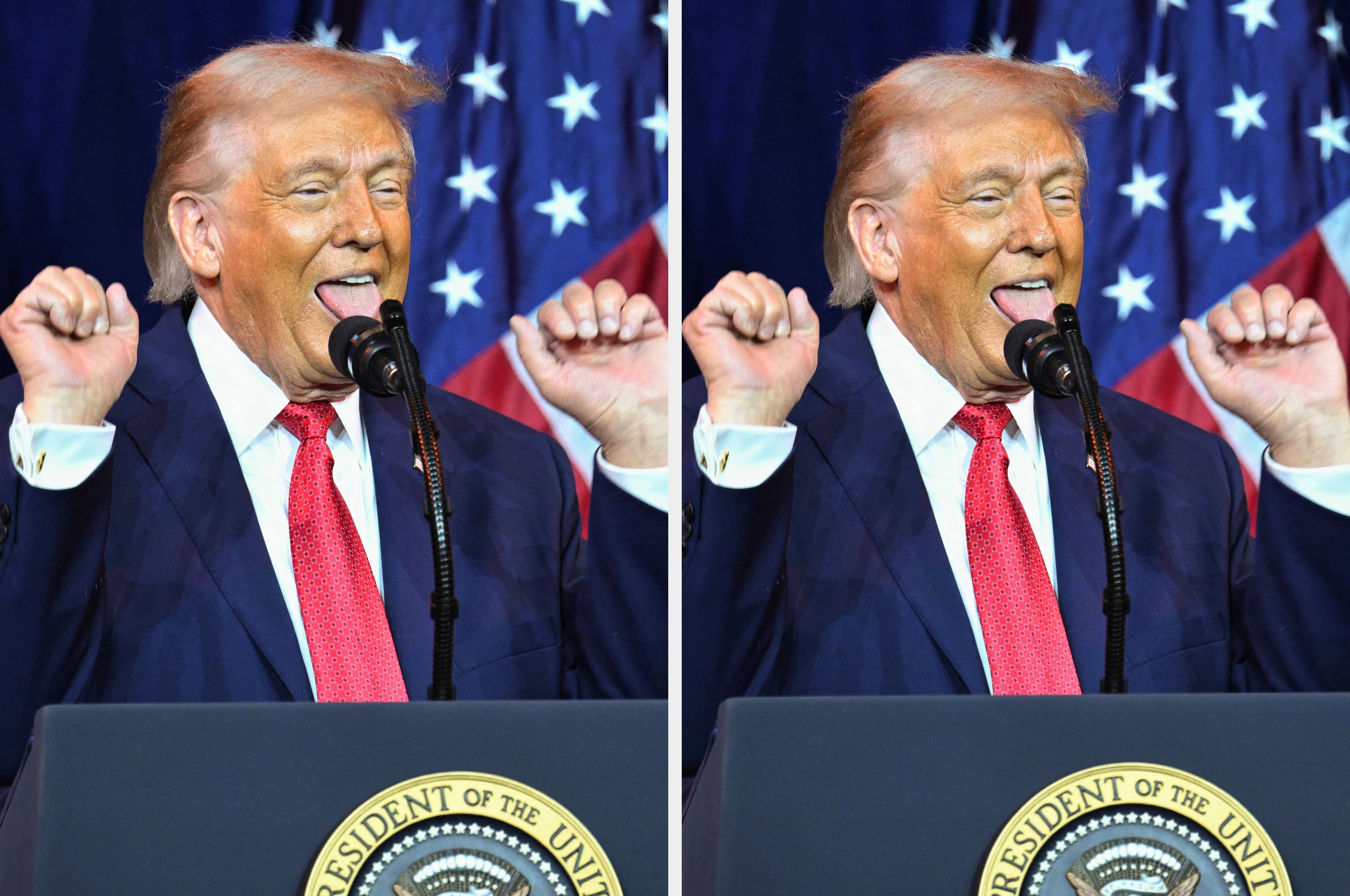 Split image: Left shows Earth; right shows a person with heart-shaped eyes, appearing to express admiration or love