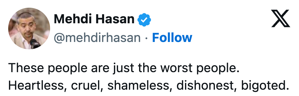 Mehdi Hasan tweet: 