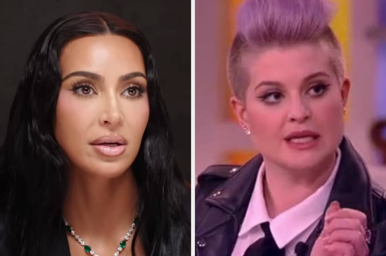 Two public figures side by side; left: long dark hair and necklace, right: short styled hair with a leather jacket over a collared shirt