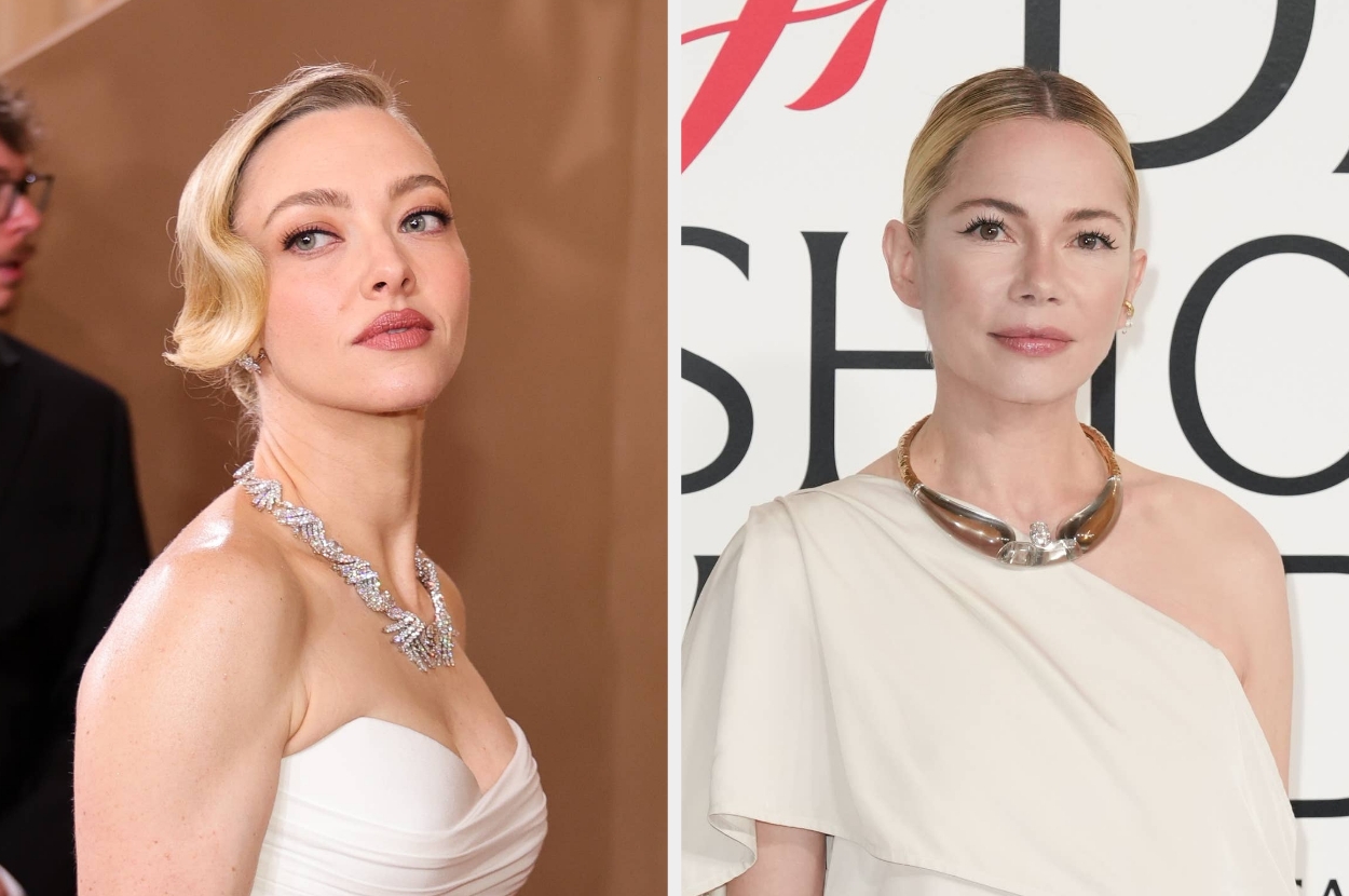 Split image of Amanda Seyfried and Michelle Williams