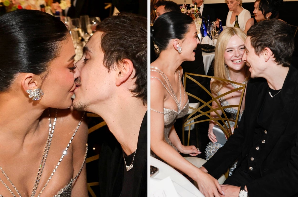 Elle Fanning Was Caught Interrupting Kylie Jenner And Timothée Chalamet Mid-PDA At The Golden Globes, And The Footage Is So Good