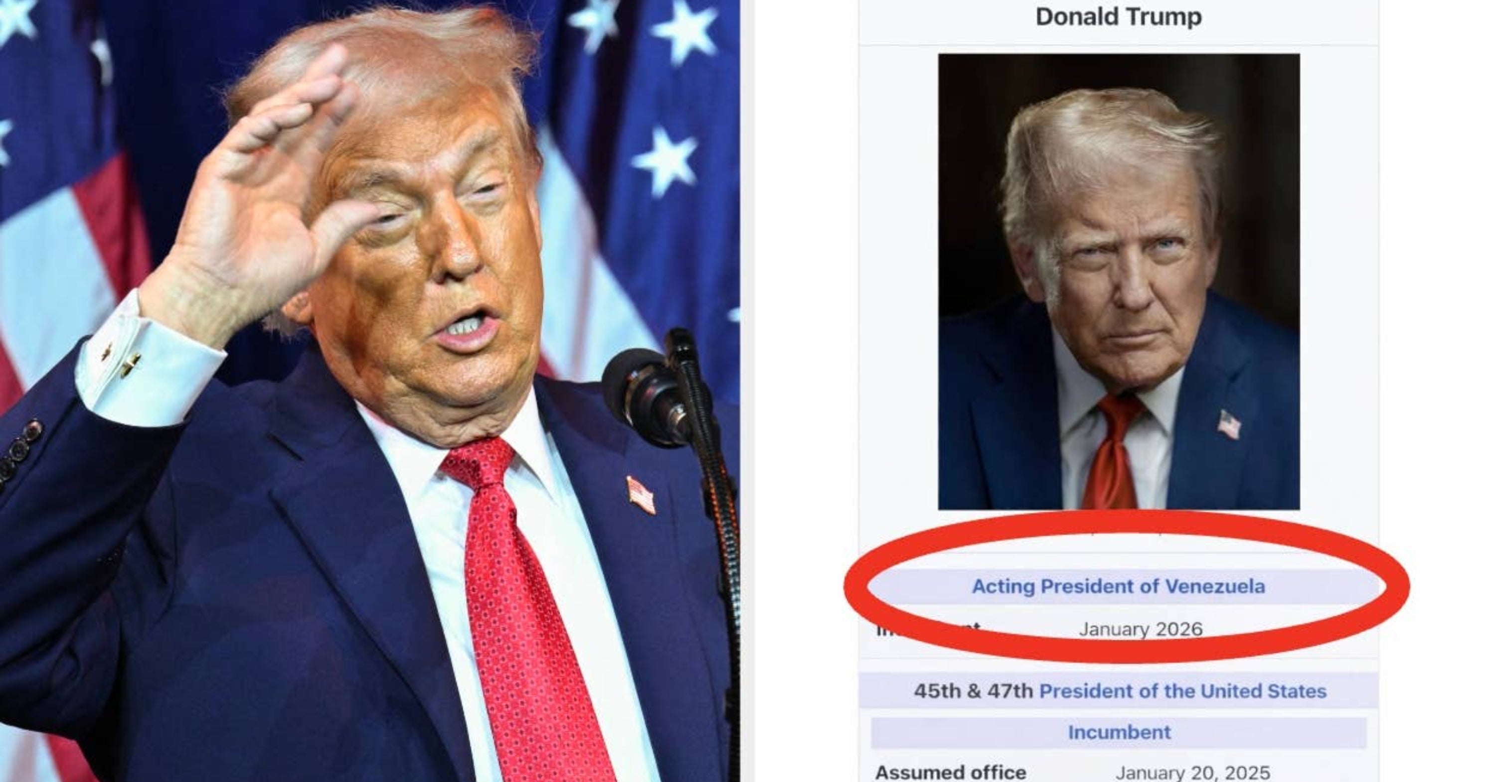 People Are LIVID After Trump Shared A Truth Social Post Calling Himself The "Acting President Of Venezuela," And You Need To See The Replies