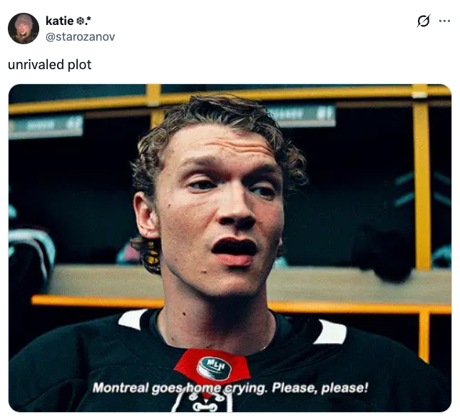 "Montreal goes location crying. Please, please!"