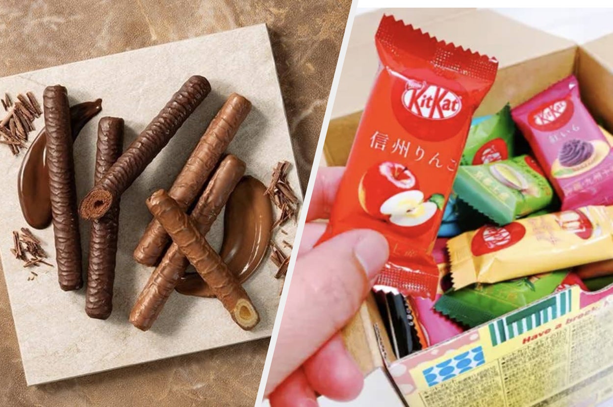 様々な形のチョコレートが入った高級感ある箱がテーブル上に並べられている。