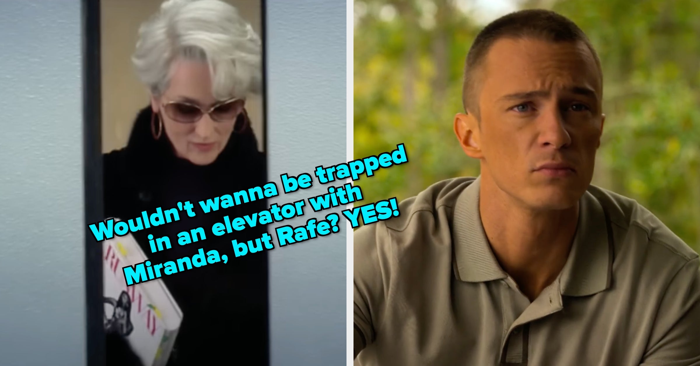 Which fictional character would be the absolute worst person to get trapped in an elevator with, and why is it somehow still attractive?