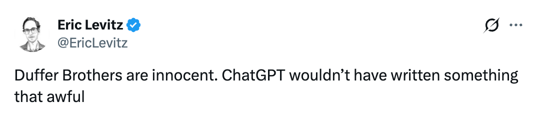 Tweet av Eric Levitz som sier: 