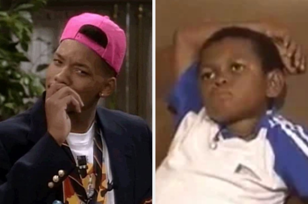 Two people with puzzled expressions; one wears a blazer and cap, the other in a t-shirt, both looking thoughtful with similar hand gestures