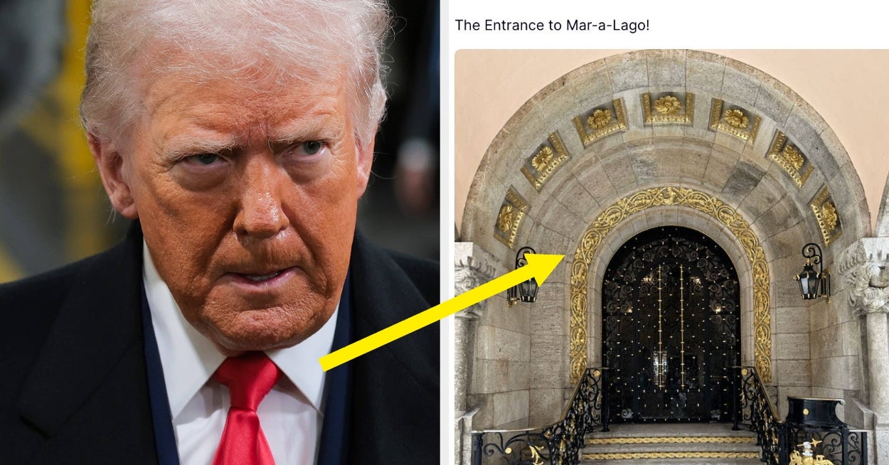 Donald Trump Tried To Brag About The Golden Entrance To Mar-A-Lago, And The Internet Immediately Dragged Him