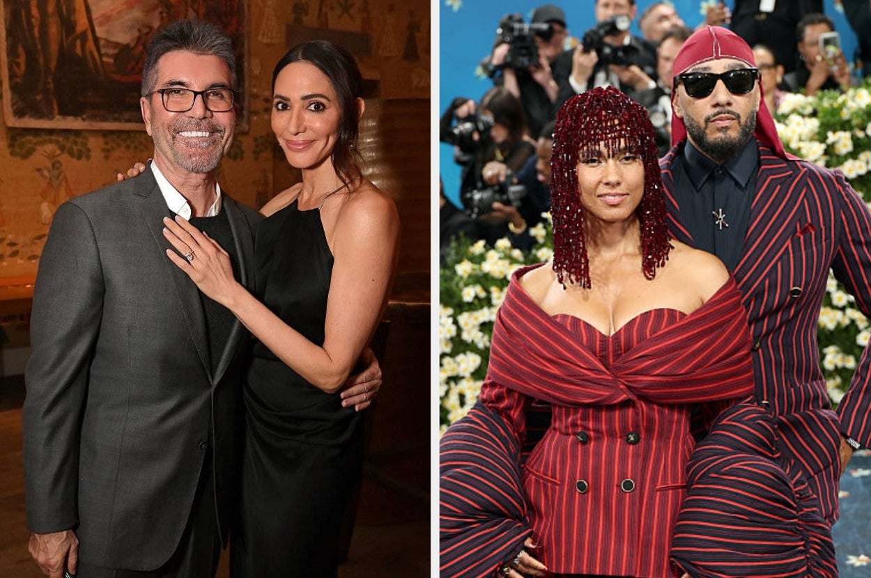 Simon Cowell and Lauren Silverman, and Alicia Keys and Swizz Beatz