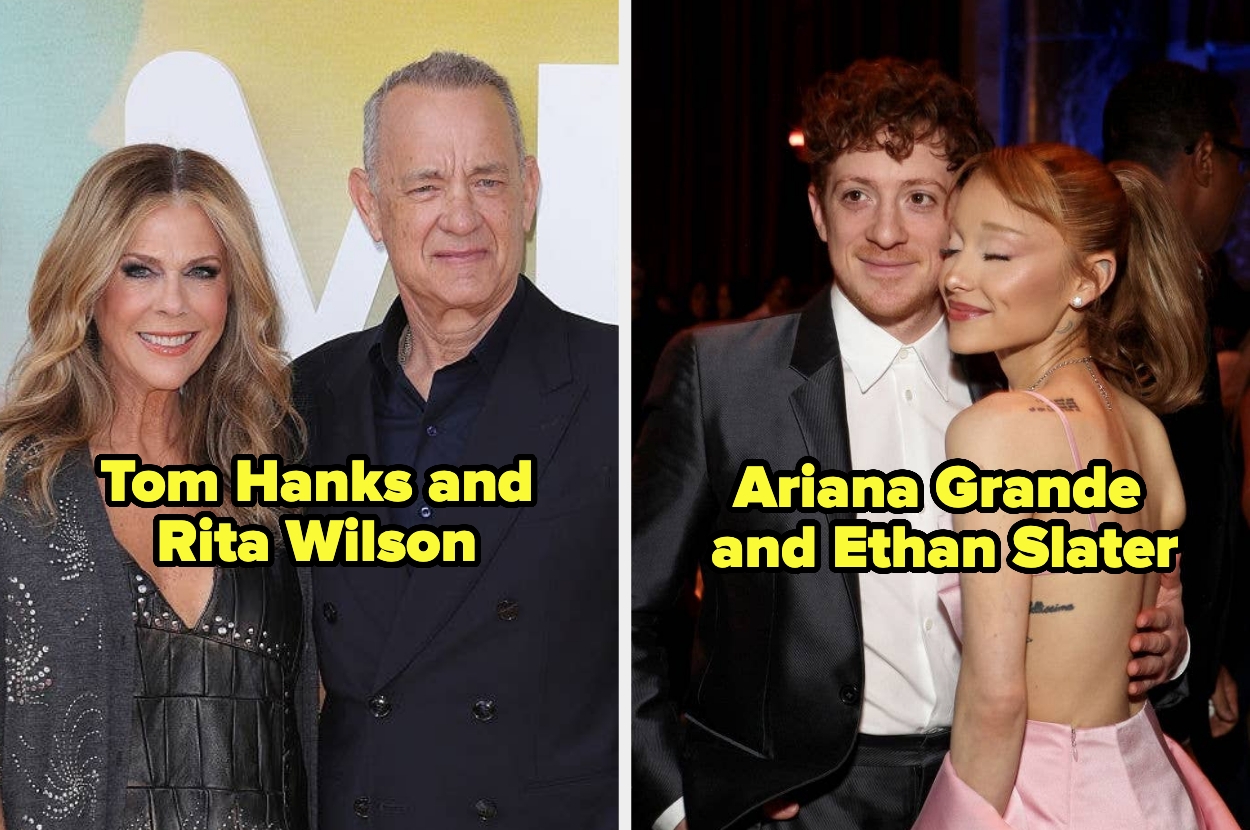Tom Hanks and Rita Wilson, and Ariana Grande and Ethan Slater