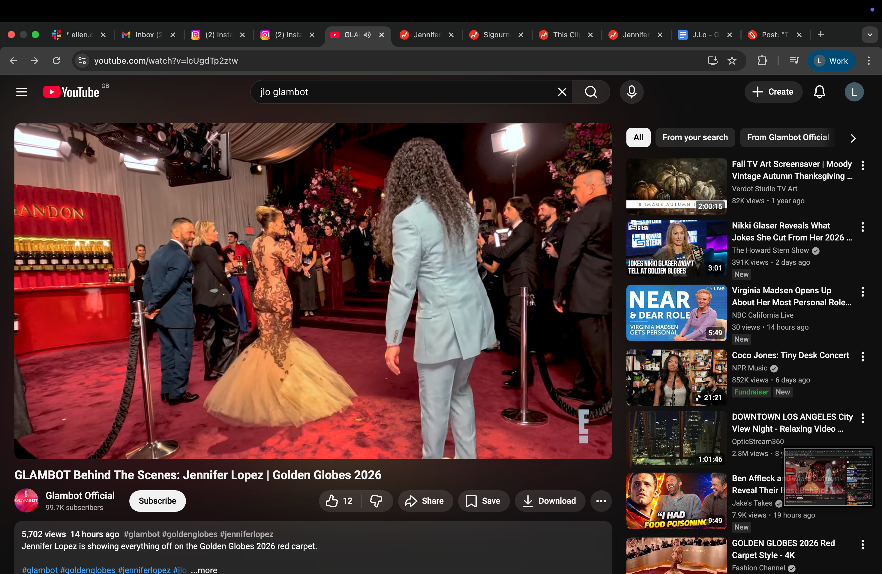 dude in dress golden globes Jennifer Lopez's 'Rude' Attitude Glambot billy porter