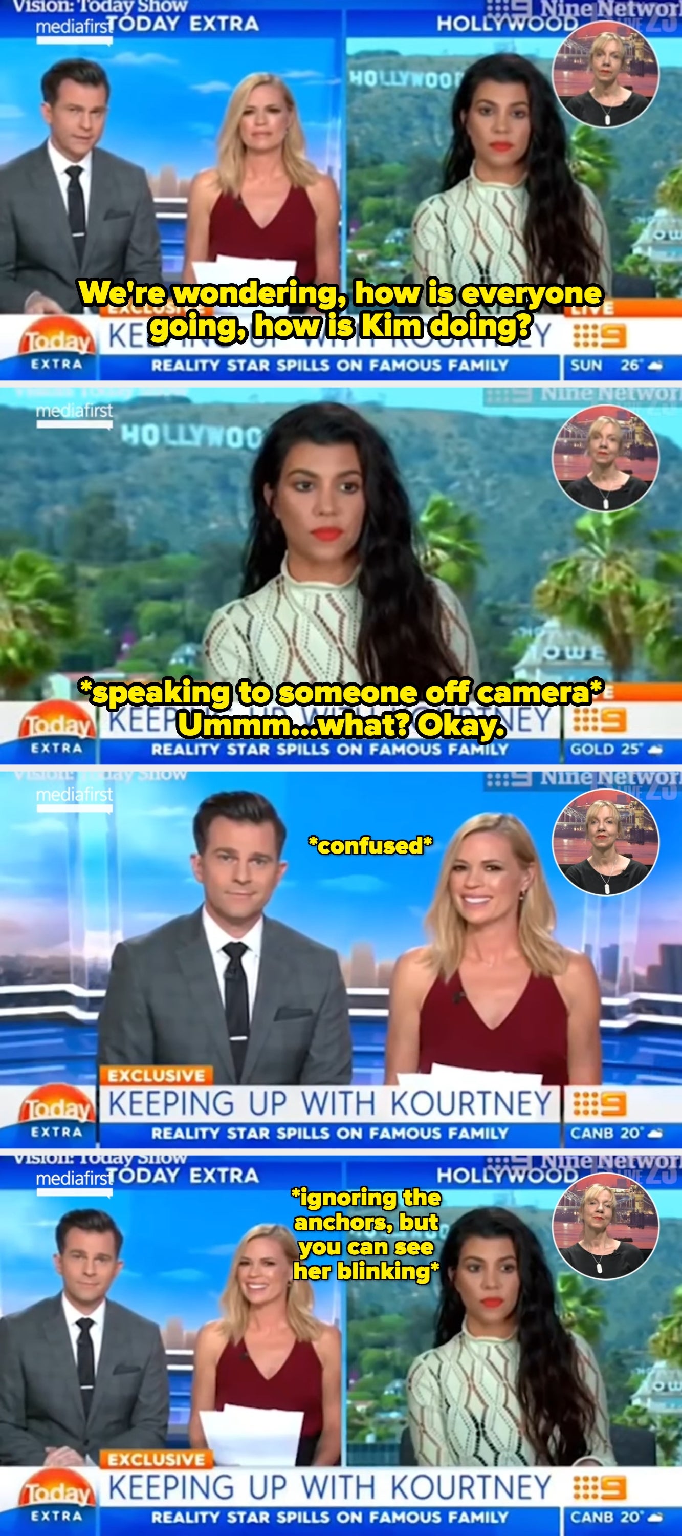 Three TV hosts connected  "Today Extra" sermon   a world  star's household  secrets. A item   container  successful  the country   features different  idiosyncratic   talking