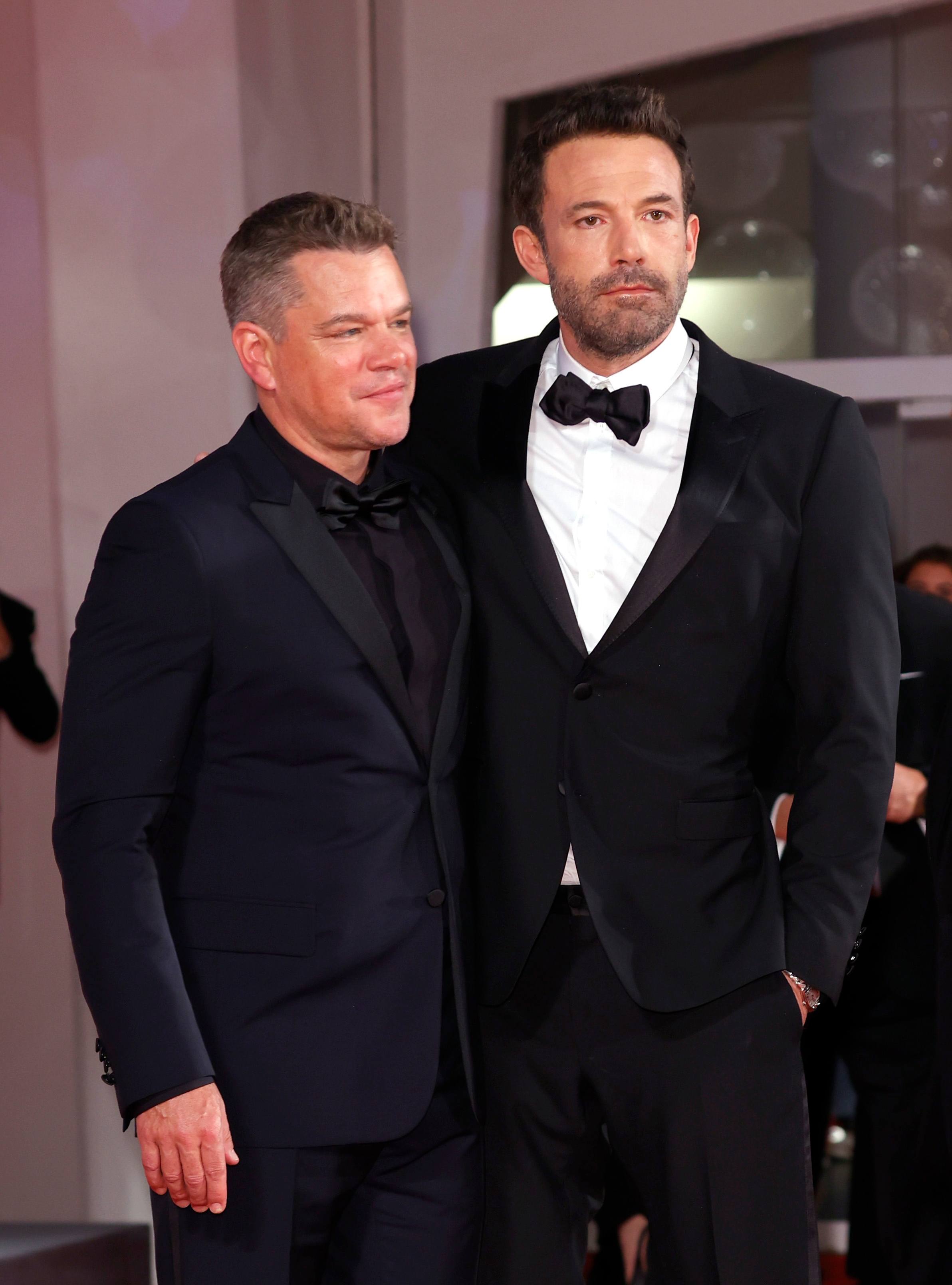Matt Damon and Ben Affleck on a red carpet