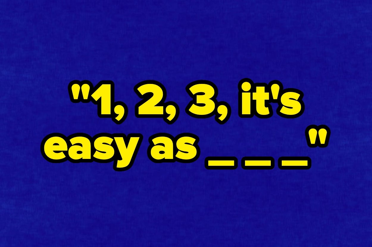 The image shows text that reads: "1, 2, 3, it's easy as ___."
