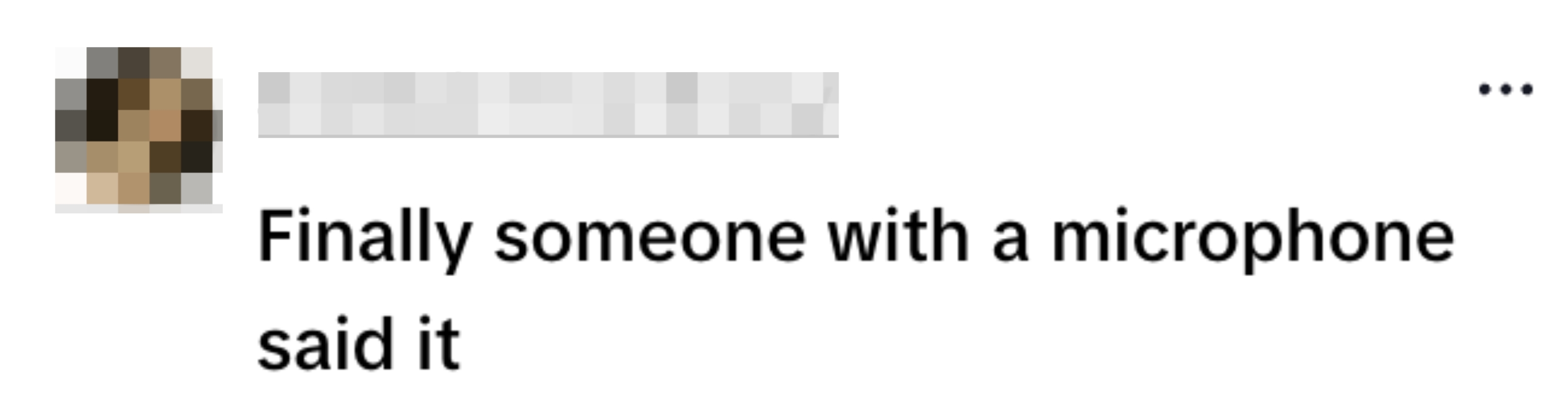 Username Sn0ozin B Anthony comments, "Finally someone with a microphone said it."