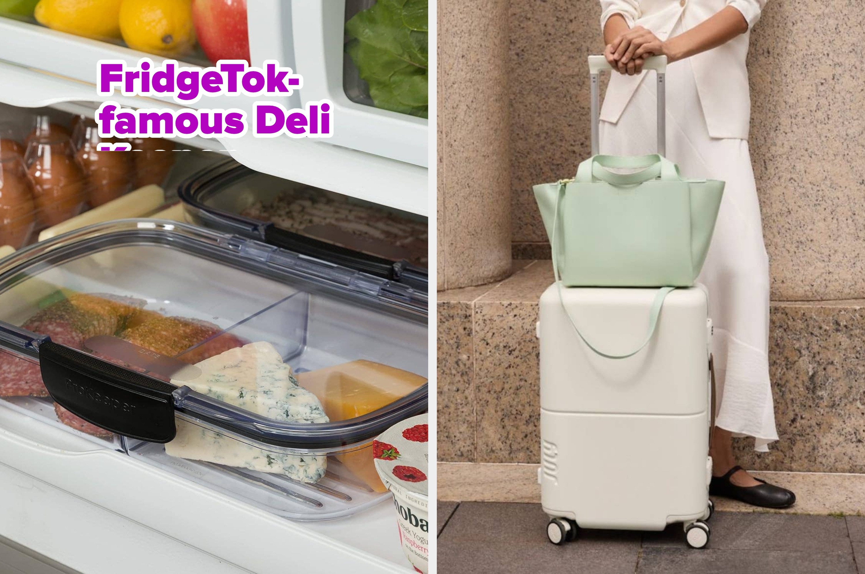 Left: Medicated cream jar with yellow capsules. Right: Smiling person wearing a blue jacket and brown Uniqlo bag