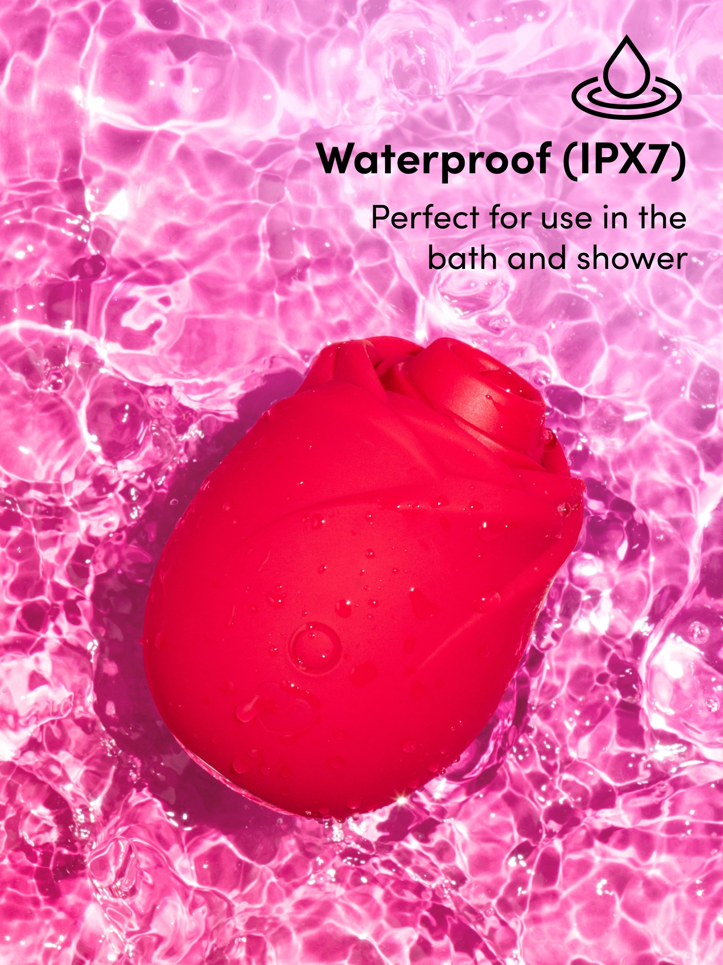 rose wet toy Rose Licker Vibrator with G-Spot Dildo | 3 in 1 Sex Toy main image 1