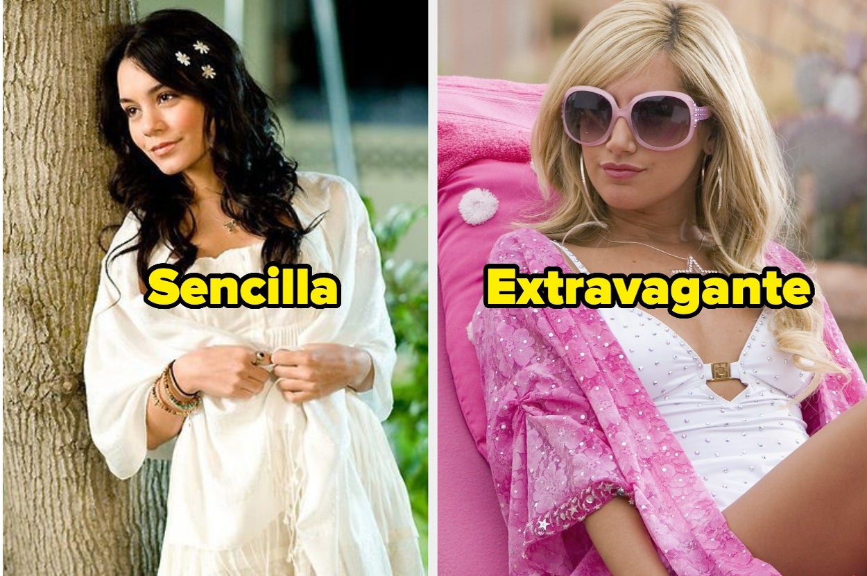 A la izquierda, persona con estilo sencillo. A la derecha, persona con atuendo extravagante y gafas grandes