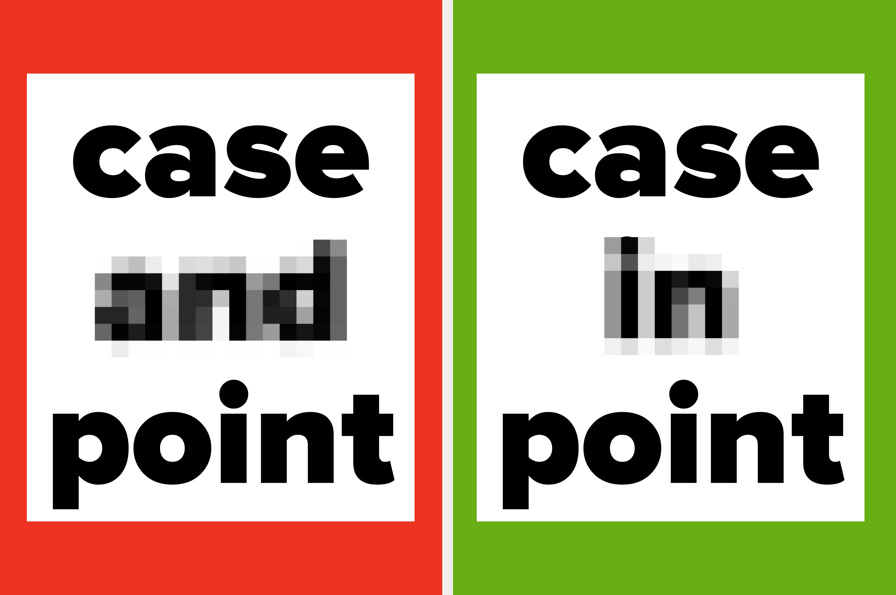 A split yellow background with a vertical white line dividing it into two equal parts