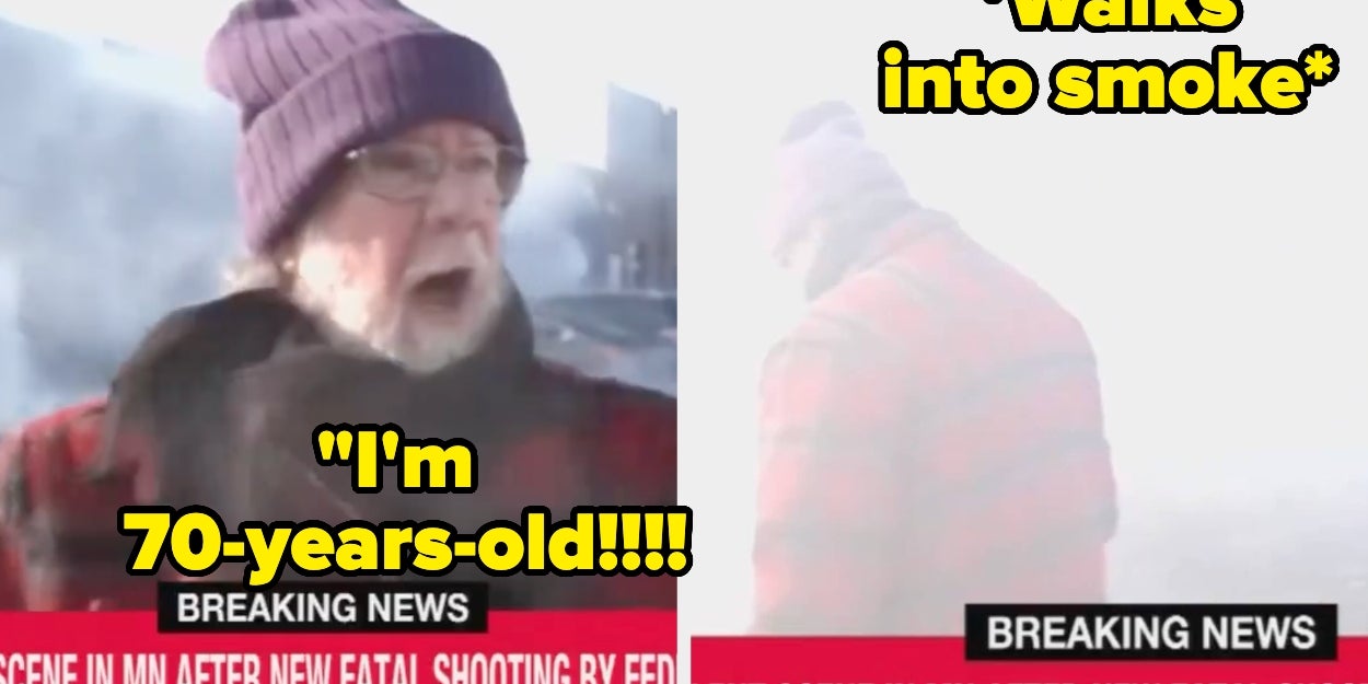 A 70-Year-Old Man Just Gave A Wild Interview During The Middle Of A Protest