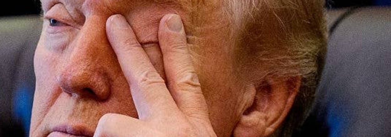 Donald Trump’s New Weird Excuse For Closing His Eyes Is Going Viral