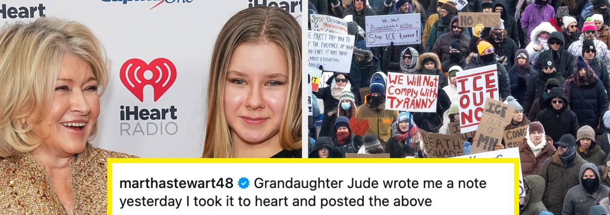 Martha Stewart’s 14-Year-Old Granddaughter Called Out Her Silence On The ICE Killings In An Unfiltered Text Message, And Everyone Is Applauding
