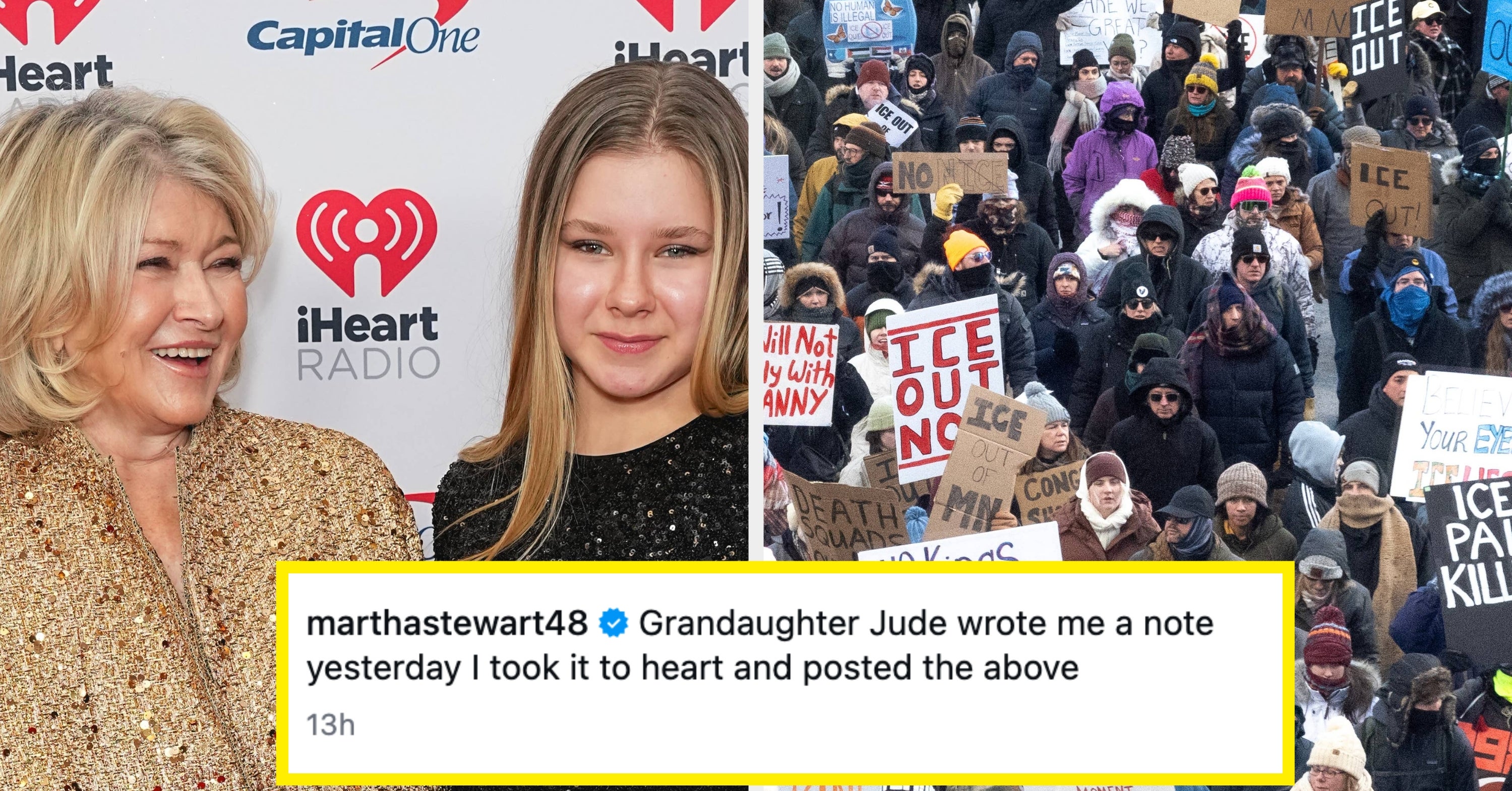 Martha Stewart’s 14 Year Old Granddaughter Calls Out Her Silence On ICE Tragedies In Stern Text