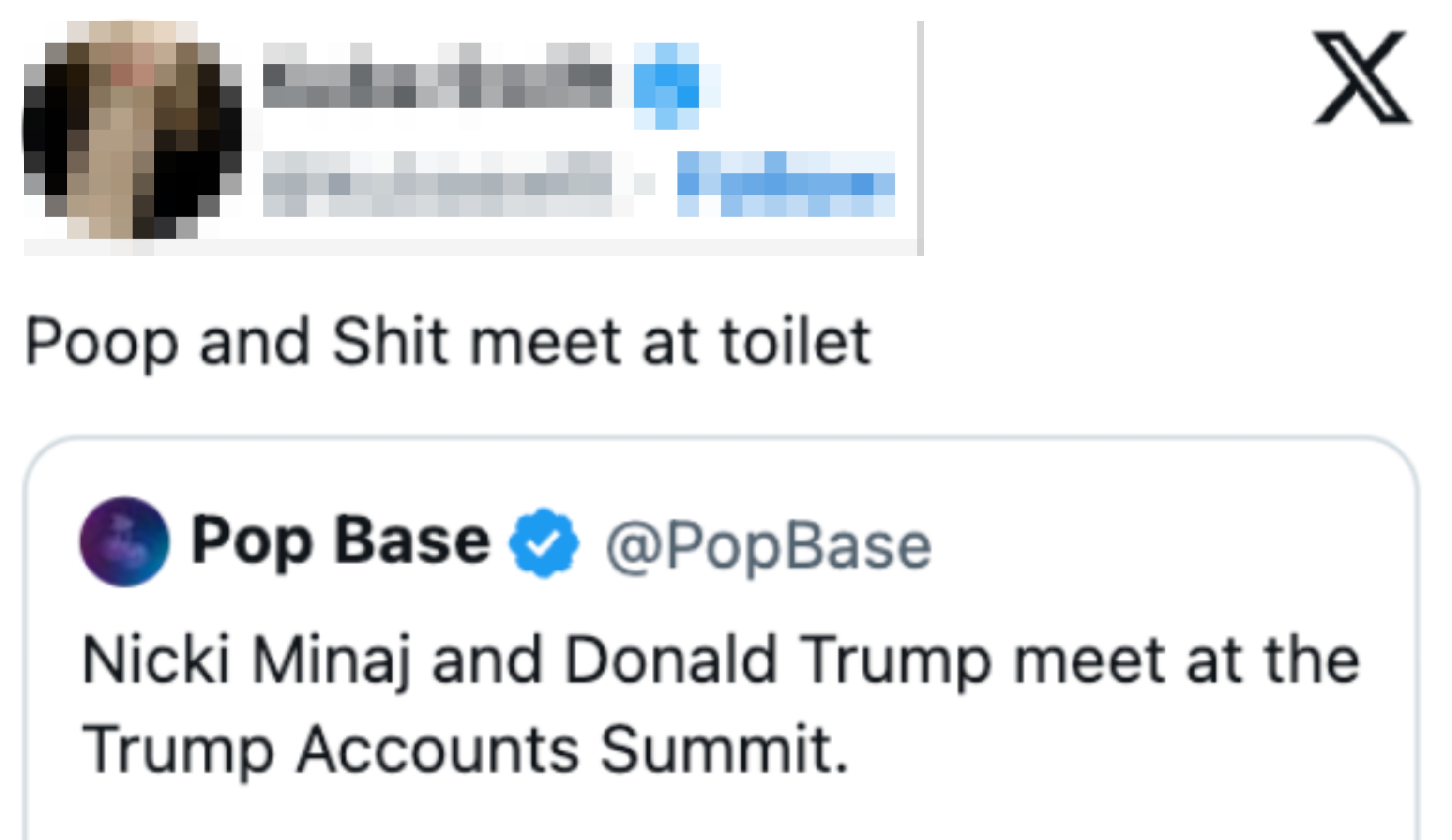 Twitter-innlegg som parodierer en nyhetsreportasje, og erstatter på humoristisk vis navn med 